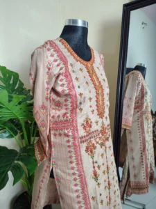 স্টাইলিশ এমব্রয়ডারি কটন টু পিস | প্রিমিয়াম ফেব্রিক ও ট্রেন্ডি ডিজাইন