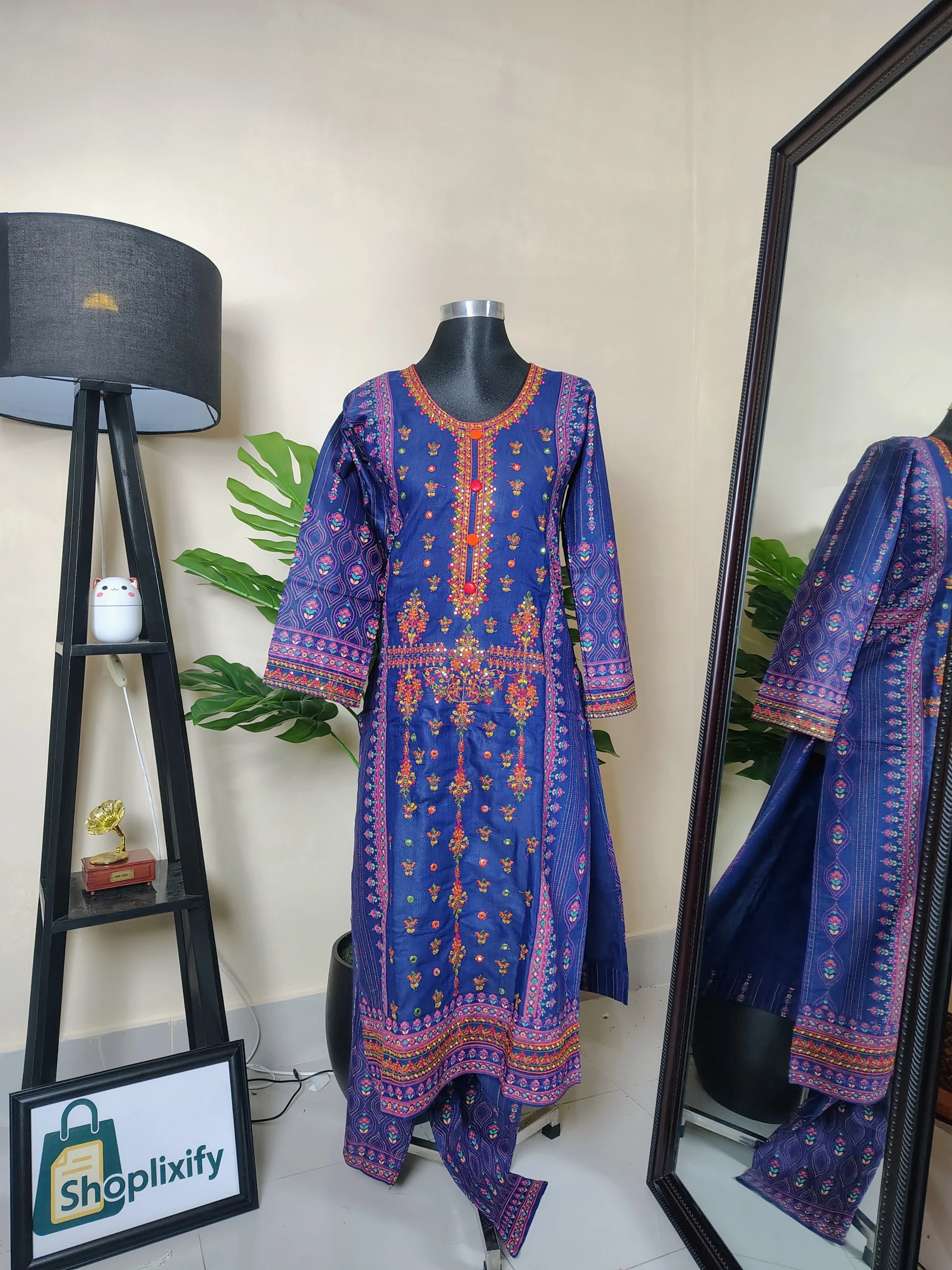 স্টাইলিশ এমব্রয়ডারি কটন টু পিস | প্রিমিয়াম ফেব্রিক ও ট্রেন্ডি ডিজাইন