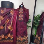 লাক্সারি এমব্রয়ডারি থ্রি পিস সেলওয়ার কামিজ