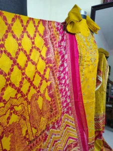 কালারফুল এমব্রয়ডারি কটন থ্রি পিস কালেকশন (৪ কালার ভ্যারিয়েন্ট)