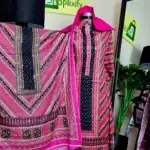 lahori mirror stone three piece | premium embroidered dress