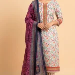 ZamZam A-Grade Premium Printed Three Piece – Elegant Floral Design for Women